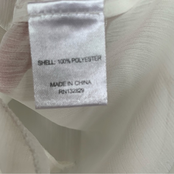 Majorelle Cream Sheer Top with Ruffle Detail Size XL - Picture 8 of 9